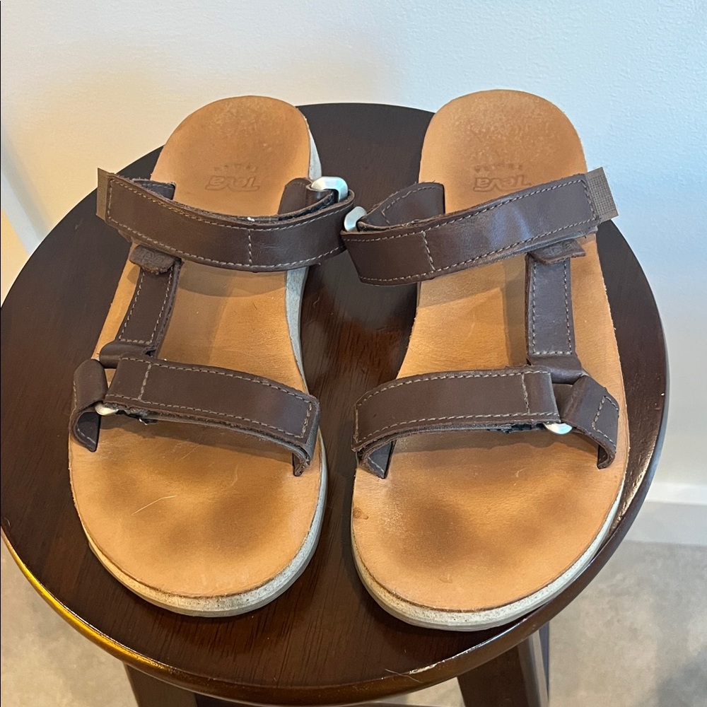 Teva Dark Brown Leather Sandals
